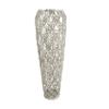 Deco 79 Aluminum Metal Geometric Decorative Vase Tall Art Deco Inspired Arched Centerpiece Vase, Vase for Home Decoration 11" x 11" x 35", Silver view 2