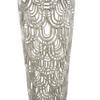Deco 79 Aluminum Metal Geometric Decorative Vase Tall Art Deco Inspired Arched Centerpiece Vase, Vase for Home Decoration 11" x 11" x 35", Silver view 4