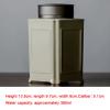 HEXEH Tea Tins Ceramic Tea Jars Chinese Retro Style Tea Canisters Loose Tea Leaf Jar, Porcelain Tea Pot Tea Storage Can with Airtight Double Lids, 380ML Tea Storage Container view 2