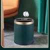 FRANCES Kitchen Garbage Can Simple Trash Can Home Living Room Kitchen Light Luxury Lidless Trash Can Office Hotel Room Bathroom Waste Paper Basket Office Trash Can (Color : Black, Size : Small) view 3