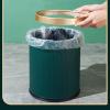 FRANCES Kitchen Garbage Can Simple Trash Can Home Living Room Kitchen Light Luxury Lidless Trash Can Office Hotel Room Bathroom Waste Paper Basket Office Trash Can (Color : Black, Size : Small) view 4