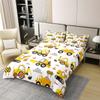 Erosebridal 100 Percent Cotton Construction Bedding Duvet Cover Truck Comforter Set Queen, Tractor Vehicle Bedding Toddler Soft Breathable Bedroom Set Cute Comfy Cozy Room Decor, Yellow view 3