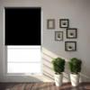 SLDSVVWD Cordless Roller Shades Blackout Blinds for Windows Room Darkening Rolled Up Shades with Spring System,UV Protection Custom Window Shades Pull Down for HomeOffice (51" WxCustom Black) view 1