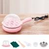 Plplaaoo 2 in 1 Electric Egg Poacher with Frying Pan  Multifunction Egg Maker with Auto Shut Off, Non-Stick Egg Cooker for Breakfast at Home (Pink) view 1