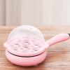 Plplaaoo 2 in 1 Electric Egg Poacher with Frying Pan  Multifunction Egg Maker with Auto Shut Off, Non-Stick Egg Cooker for Breakfast at Home (Pink) view 3