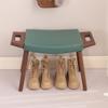 CHICKEN Shoe Bench Solid Wood Small Stool Home Low Stool Creative Stool Changing Shoe Stool Living Room Chair Small Bench Footstool Shoe Shelf for Entryway (Color : A, Size : Small) view 2