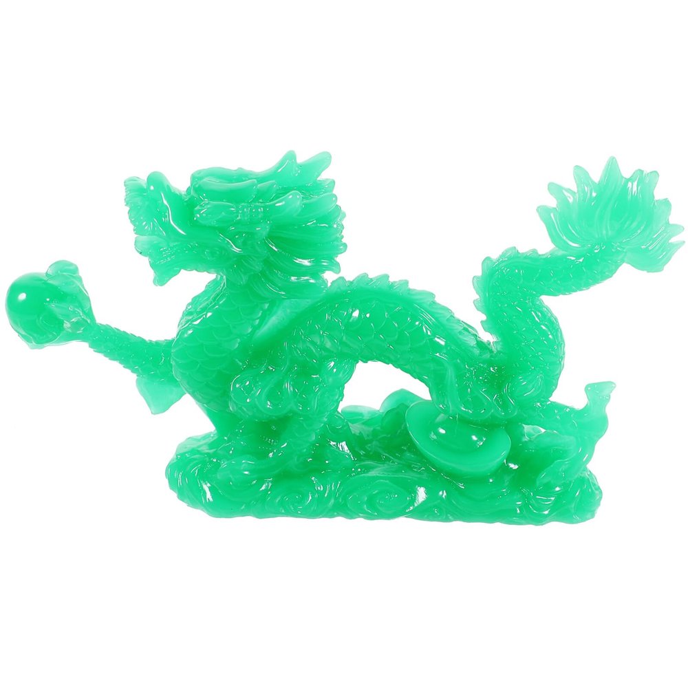 Cabilock Dragon Figurine Resin Statue Chinese Zodiac Dragon Sculpture Home Decor Imitation Versatile for Table Shelf Desk Feng Shui Decoration