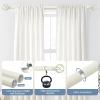 TVWOO White Decorative Farmhouse Curtain Rods 2 Pack:36-88"Adjustable Heavy Duty Single Window Curtain Rod for Bedroom Living Room,White Boho Rustic Drapery Rods with Vintage Twist Finial Easy Install view 3