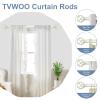 TVWOO White Decorative Farmhouse Curtain Rods 2 Pack:36-88"Adjustable Heavy Duty Single Window Curtain Rod for Bedroom Living Room,White Boho Rustic Drapery Rods with Vintage Twist Finial Easy Install view 4