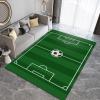 ERAYNA Green Football Field Area Rugs, Ball Sports Sports Indoor Non-Slip Kids Rug, Upholstery Rug with Non-Slip Backing for Kids Boys Girls Bedroom Living Room Dining Room Study 6ftx8ft view 3