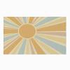 ERAYNA Mid Century Retro Geometry Sun Area Rugs, Boho Rainbow Sun Indoor Non-Slip Kids Rug, Upholstery Rug with Non-Slip Backing for Kids Boys Girls Bedroom Living Room Dining Room Study 6ftx8ft view 2