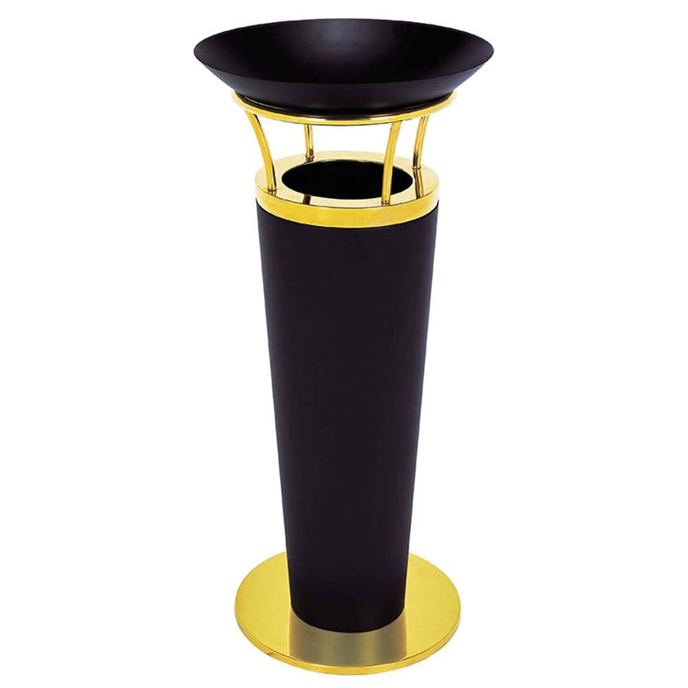 Trash Can with Ashtray - Compact Garbage Bin - Wide Open Top Waste Container Ideal for Homes Offices and Other Commercial Space