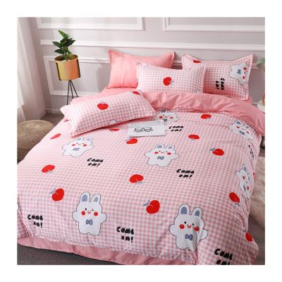 Cactus Flower Plant 4pcs Girl Boy Kid Bed Cover Set Duvet Cover Adult Child Bed Sheet Pillowcase Comforter Set (Color : Rosy Red Size : King)