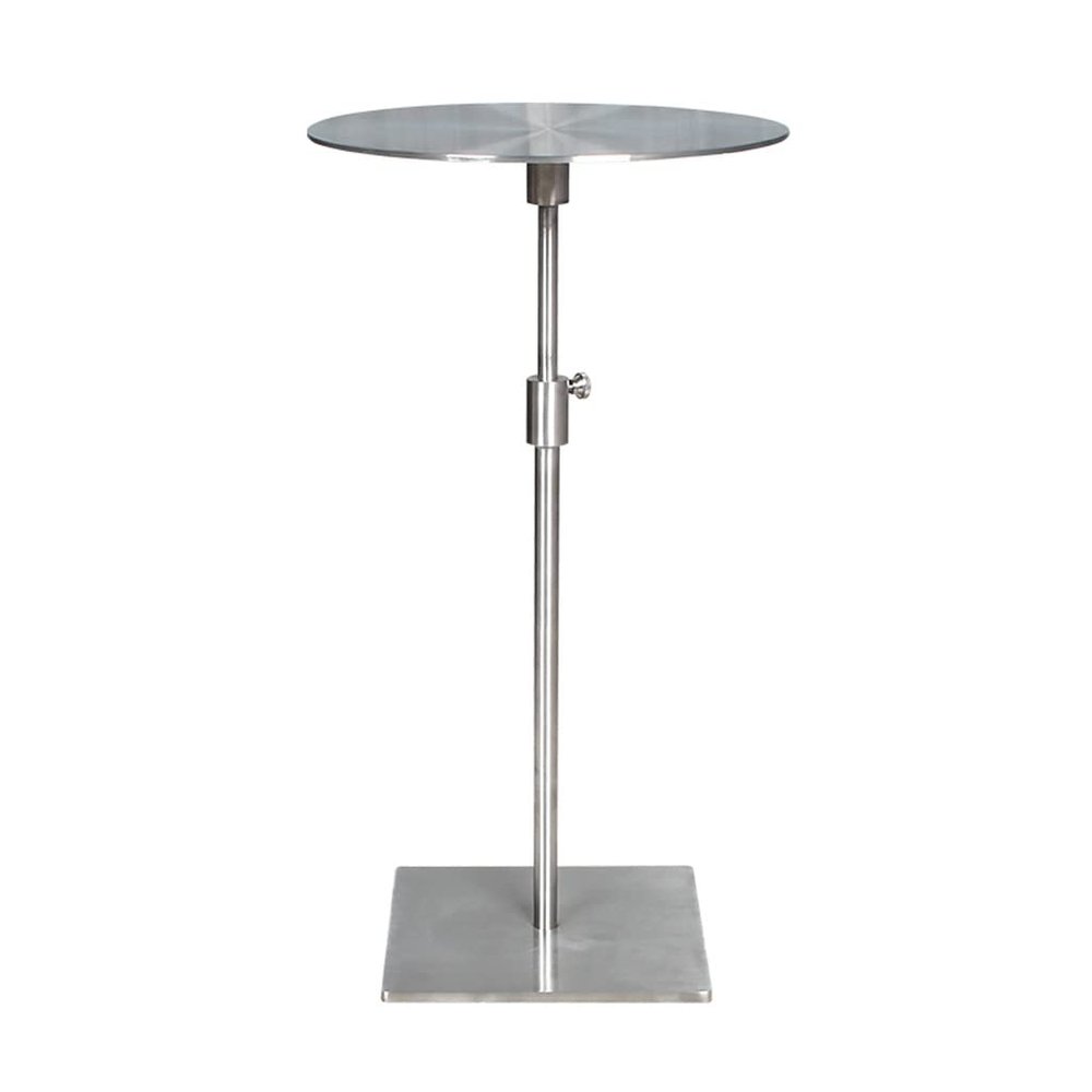 LUNIZ Center Table Small Coffee Table Can Lift Side Table Sofa Side Table Stainless Steel Metal Small Round Table Small Square Table Side Table End Table (Color : D)