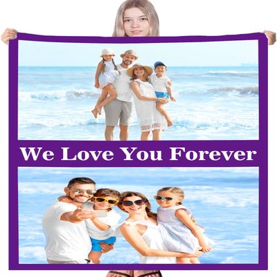 Personalized Blankets with Photos & Text, Customized Blankets with Pictures, Custom Throw Blankets for Adult Kid Birthday Christmas Halloween Fathers Mothers Valentines Day Gift, 40" W x 50" L