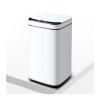 Kitchen Trash Can Household Smart Trash Can Inductive Trash Can 13L with Lid Stainless Steel Living Room Bedroom Trash Can White Office Wastebasket view 1