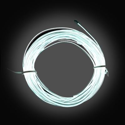 dobestyou White EL Wire -3m Glow-in-The-Dark Electroluminescent Wire with Controller, Waterproof Flexible Light Strip for Halloween Costumes, Cosplay, Rave Parties & DIY Nighttime Decorations