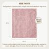 Carriediosa Chunky Knit Throw Blanket 50" X 60", 100% Hand Made Large Chenille Loop Yarn Soft Fluffy Throws for Couch Sofa Bed, Big Crochet Cozy Heavy Thick Cable Woven Blankets, Dusty Pink view 3