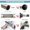 BRIOFOX Tension Curtain Rod Adjustable 32 to 78 inch - Spring Tension Shower Curtain Rod for Window or Bathroom No Drilling Non Slip, Silver view 4