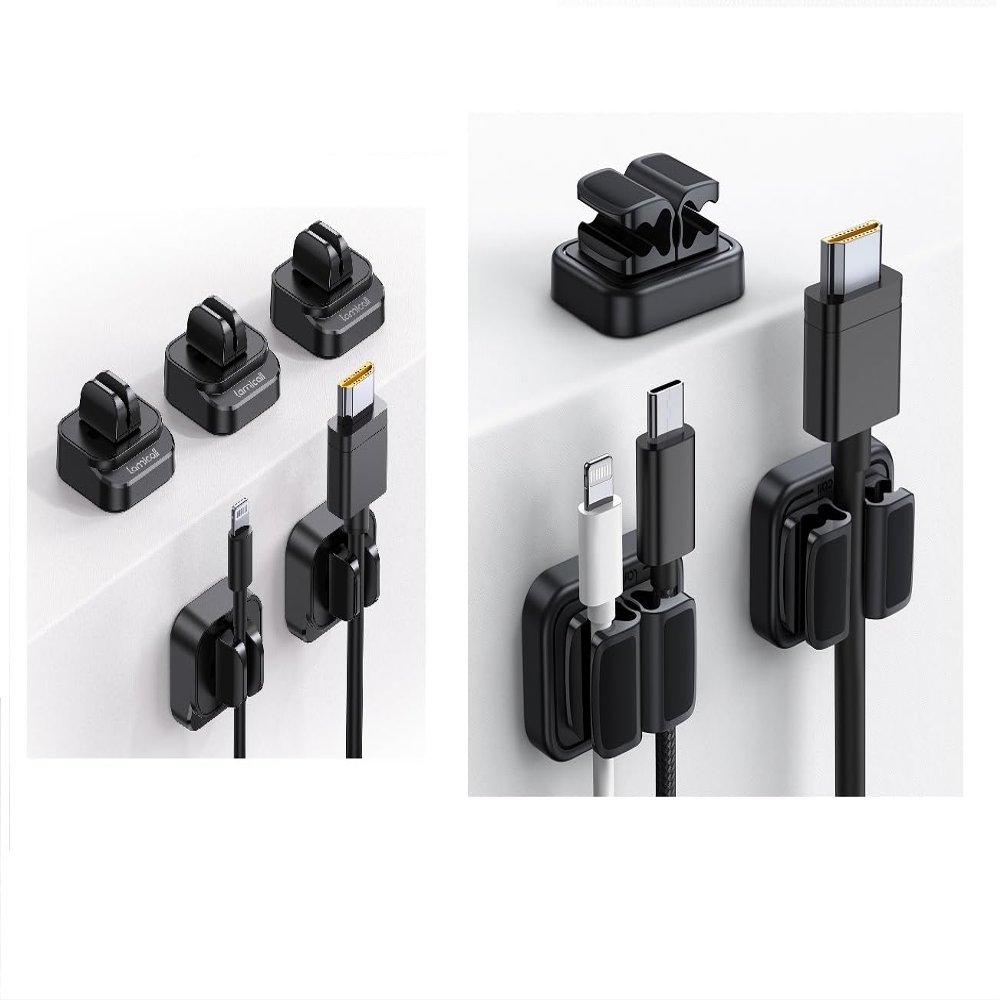 [3 in 1] Cord Spring Clip Holder & Cable Spring Holder Clips