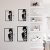 SIGNLEADER Metal Wall Art Decor Chaplin and children Minimalist Modern Abstract Wall Sculpture Hangings Home Decoration for Living Room, Bedroom, Bathroom, Kitchen, Outdoor - 30" Black view 3