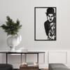 SIGNLEADER Metal Wall Art Decor Chaplin and children Minimalist Modern Abstract Wall Sculpture Hangings Home Decoration for Living Room, Bedroom, Bathroom, Kitchen, Outdoor - 30" Black view 4
