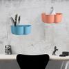 NZLTQO 3Pcs Cloud Garbage Can, Plastic Wall Storage Organizer with Double Sided Tape, Multifunction Box for Bedroom Study Office Kitchen Living Room (White) view 4