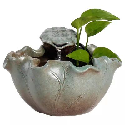House Decorative Items Chinese Style Ceramic Simple Flowing Water Fountain Decoration Office Living Room Desktop Decoration Tabletop Waterfall Fountain
