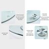 23.6" Tempered Glass Lazy Susan Turntable Dining Table Centerpiece Rotating Tray with Swivel Assist System Round Tabletop Rotating Tray Large Dining Table Serving Plate Silent & Smooth Spin ( Size : 2 view 2