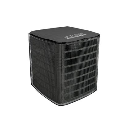ULTCOVER 2 in 1 Full Mesh with Waterproof Fabric Top Air Conditioner Defender Cover 24W x 24D x 30H inch for Outside AC Units All Seasons Use, Black