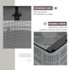 ULTCOVER 2 in 1 Full Mesh with Waterproof Fabric Top Air Conditioner Defender Cover 24W x 24D x 30H inch for Outside AC Units All Seasons Use, Black view 3