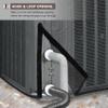 ULTCOVER 2 in 1 Full Mesh with Waterproof Fabric Top Air Conditioner Defender Cover 24W x 24D x 30H inch for Outside AC Units All Seasons Use, Black view 4