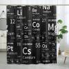 DESIHOM Chemistry Black Periodic Table Shower Curtain Science Elements Shower Curtain Kids Bathroom Decor Polyester Fabric-72" x 72" view 1