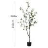 150cm/4.9ft Artificial Trees Artificial Camellia Tree Fake Tree Living Room Decor Artificial Plant Realistic Faux Plant view 2