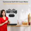 3 Flavor Soft Serve Ice Cream Maker Countertop Commercial Ice Cream Machine 2450W,With 2 * 7L Hoppers & 2 * 1.8L Cylinders 20-30L Hourly Maker for Snack Bar Supermarkets,White view 3