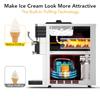 3 Flavor Soft Serve Ice Cream Maker Countertop Commercial Ice Cream Machine 2450W,With 2 * 7L Hoppers & 2 * 1.8L Cylinders 20-30L Hourly Maker for Snack Bar Supermarkets,White view 4