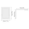 HZLCMPY Wall Mounted Folding Table, Flip-up Dining Table Wood Drop-Leaf Desk with Support Legs, L29 x W17.7 x H29.5 Inch, Kitchen Laundry Room Restaurant Office Wall Table (Black) view 3