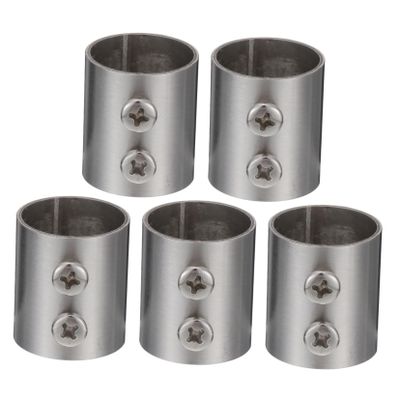 Artibetter 5pcs Round Connector Curtain Rail Connector Wardrobe Rod Curtain Rod Extension Rails Clothes Stainless Steel Clothing
