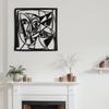 SIGNLEADER Metal Wall Art Decor Line Face Aesthetic Minimalist Modern Abstract Wall Sculpture Hangings Home Decoration for Living Room, Bedroom, Bathroom, Kitchen, Outdoor - 36" Black view 3