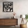SIGNLEADER Metal Wall Art Decor Line Face Aesthetic Minimalist Modern Abstract Wall Sculpture Hangings Home Decoration for Living Room, Bedroom, Bathroom, Kitchen, Outdoor - 36" Black view 4