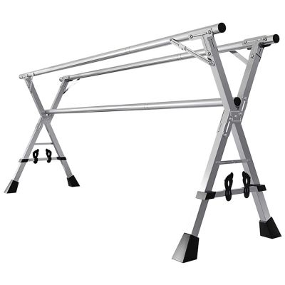 KOOKYY Clothes Drying Rack Outdoor Foldable, Space-Saving Laundry Rack, Adjustable and Foldable Hanger Rack, Stainless Steel Garment Rack, with 20 Windproof Hooks, for Indoor or Outdoor
