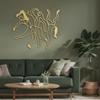 SIGNLEADER Metal Wall Art Decor Black Female Single Line Minimalist Modern Abstract Wall Sculpture Hangings Home Decoration for Living Room, Bedroom, Bathroom, Kitchen, Outdoor - 36" Gold view 1
