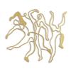 SIGNLEADER Metal Wall Art Decor Black Female Single Line Minimalist Modern Abstract Wall Sculpture Hangings Home Decoration for Living Room, Bedroom, Bathroom, Kitchen, Outdoor - 36" Gold view 2
