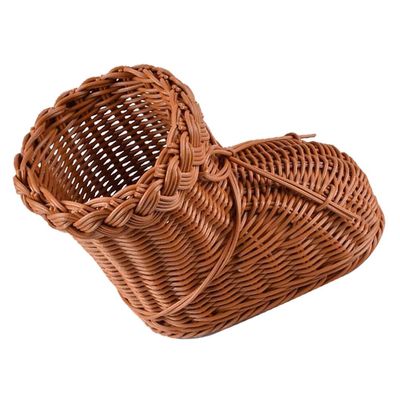 Ciieeo 1pc Woven Decoration Basket Handwoven Rattan Storage Holder for Flowers Stylish Brown Flower Storage Basket for Home Decor and Parties