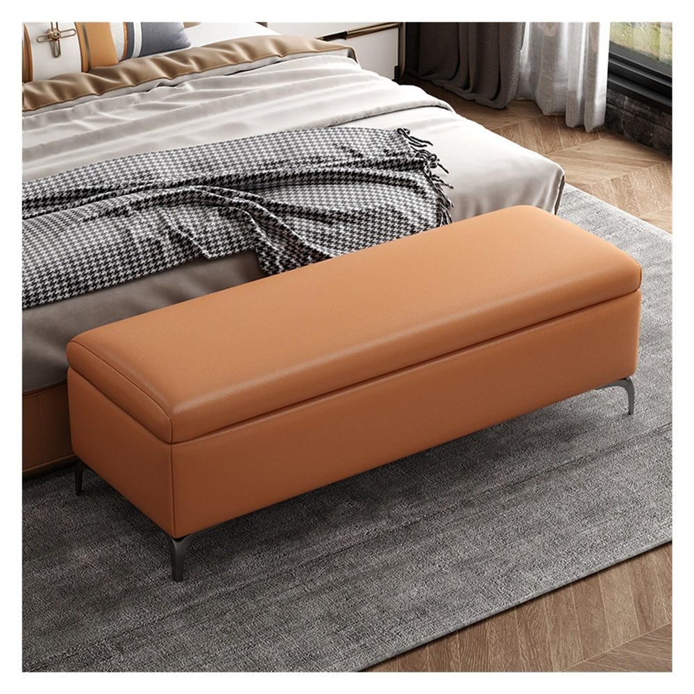 REIK Bedroom End of Bed Bench Storage Benches - Entryway Benches, Bedroom End Benches, Bedroom Foot Benches, Upholstered Benches Ottoman Couch Bench (Color : 01, Size : 120 * 40 * 42cm)