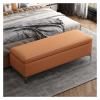 REIK Bedroom End of Bed Bench Storage Benches - Entryway Benches, Bedroom End Benches, Bedroom Foot Benches, Upholstered Benches Ottoman Couch Bench (Color : 01, Size : 120 * 40 * 42cm) view 1