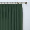 DerF HOME 52 W x 120 L inch Pinch Pleat Unlined Darkening Drape Faux Linen, Franch Moab Linen Drapery Panel for Living Room Patio Door Window for Home Decor (1 Panel) Grandmother Green view 2