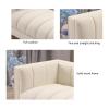 Bedroom End of Bed Bench Leather White Bed End Footstool, Modern Upholstered Bedroom Footstool with Gold Legs, Living Room Foyer Interior Entrance Footstool (White) Ottoman Couch Bench (Color : White view 4