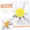 6pcs Fruit-Shaped Napkin Holders Reusable Party Napkin for Table Decor for Restaurants Cafes Weddings and Events Design Featuring Lemon Watermelon Cherry Pineapple and Banana view 3