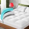 Dual Layer 3 Inch Memory Foam Mattress Topper Queen Size, 2 Inch Cooling Gel Memory Foam Plus 1 Inch Pillow Top Mattress Pad Cover, with 8-21 Inch Deep Pocket view 1